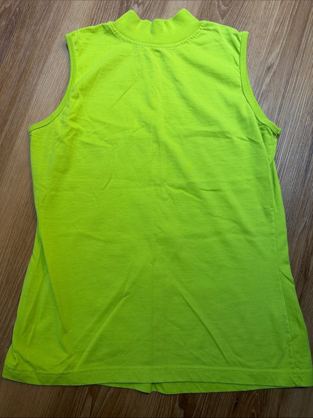 The Limited Neon Lime Sleeveless Mock Neck Top
